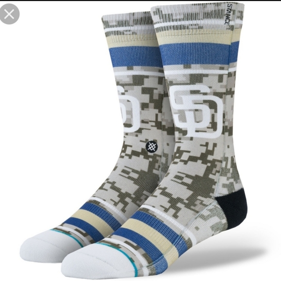 NEW Stance | mens diamond padres MLB camo crew socks